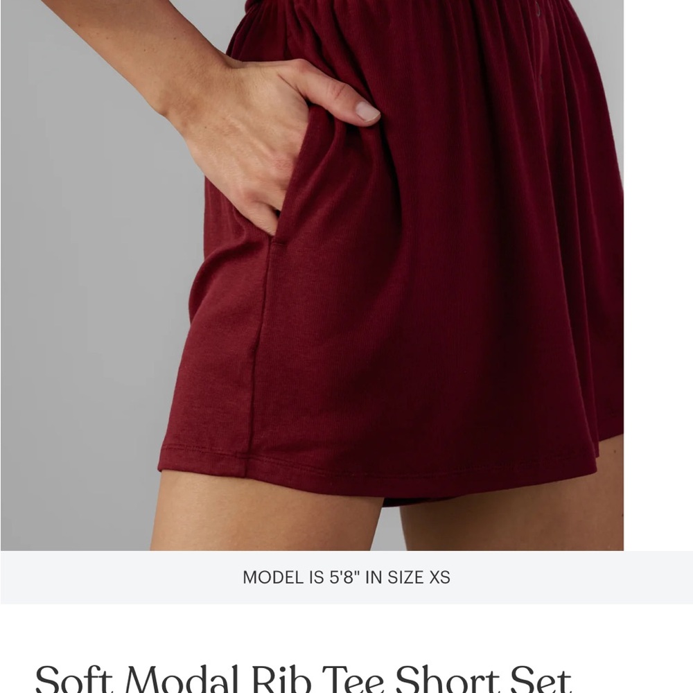 LUNYA Soft Modal Rib Tee Short Set - Picture 4 of 4
